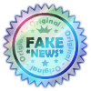 Fake News keurmerk blauw