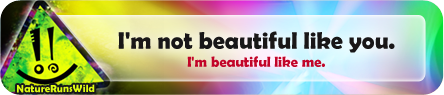 I'm not beautiful like you... i'm beautiful like me.