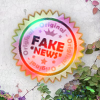 Fake news sticker